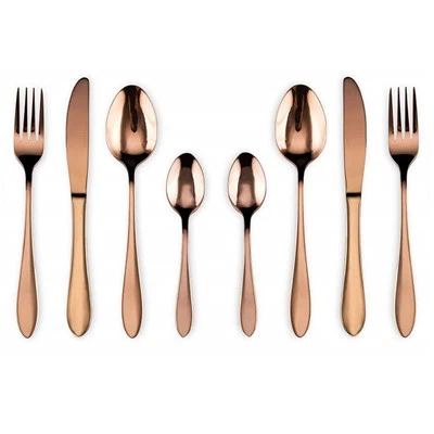 Набор столовых приборов из полированной розово-золотой нержавеющей стали 18/10