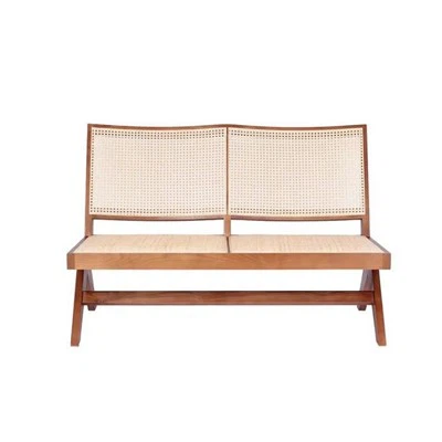 Диван-кровать Natural 2 Seater из ротанга, скамейка из цельного дерева